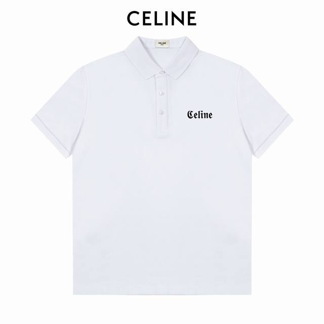 Celine 赛琳字母Logo 精美Logo Polo衫 升级，灵感源自八十年代复古 原版面料 官方同款 定制 同缸染面料 手感非常舒服 春夏最新砖柜同步 时尚