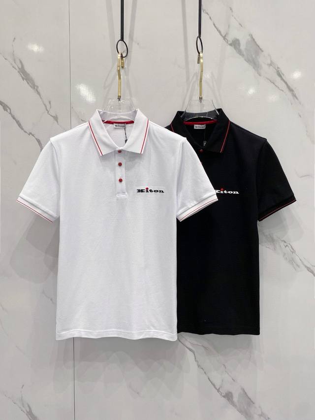 Kiton 2025Ss夏季新款 Logo男士翻领Polo衫！经典商务男款，高端男装的天花板级别的商务男款！简约时尚大气不失优雅，单穿内搭体面过人，品质控 细节