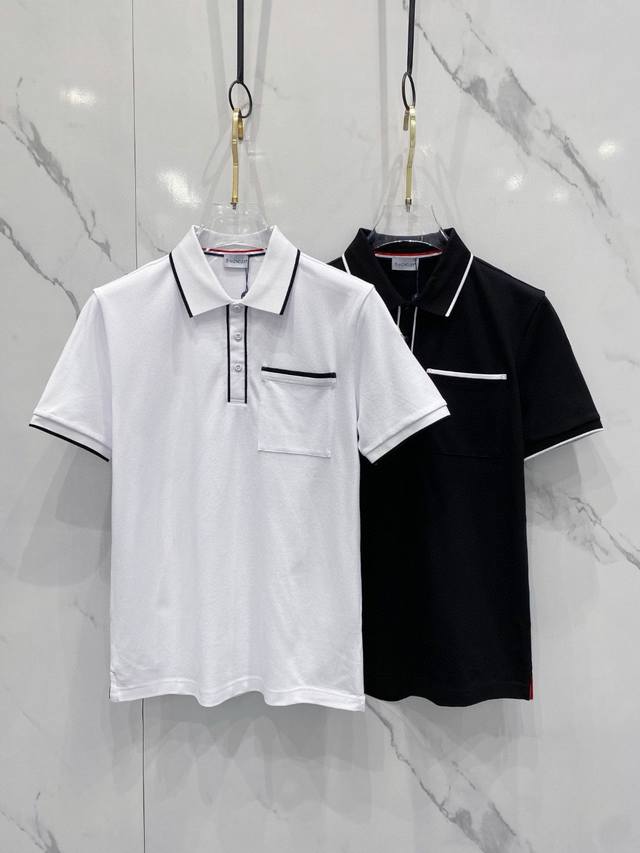 Mon蒙口 2025Ss夏季新款 Logo男士翻领Polo衫！经典商务男款，高端男装的天花板级别的商务男款！简约时尚大气不失优雅，单穿内搭体面过人，品质控 细节