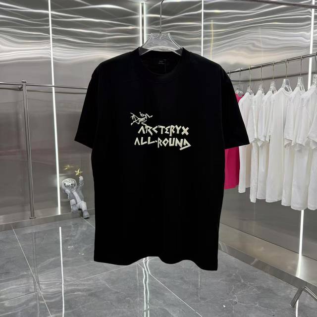 鸟牌 2025夏季新款 圆领T恤 个性发泡 男女同款宽松版 S M L Xl Xxl 五个码 黑色 白色 棕色