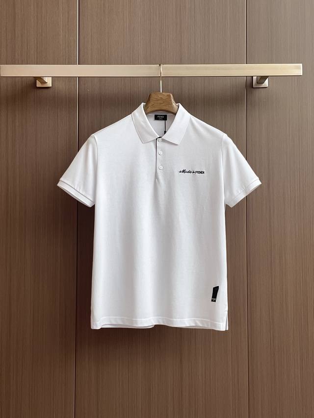 新品上市 芬迪 2025Ss夏季新款字母Logo男士翻领Polo衫！经典商务男款，高端男装的天花板级别的商务男款！简约时尚大气不失优雅，单穿内搭体面过人，品质控