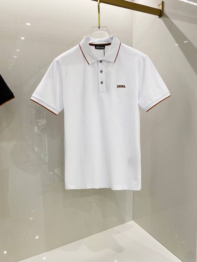 杰尼亚 2025Ss夏季新款 Logo男士翻领Polo衫！经典商务男款，高端男装的天花板级别的商务男款！简约时尚大气不失优雅，单穿内搭体面过人，品质控 细节控的