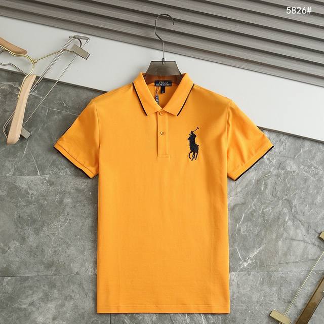 Polo-高端休闲系列！2025新品专柜休闲短袖Polo衫！品牌最新元素Logo重工设计 无痕剪裁 进口80支的超高支纱棉，手感柔滑舒适，弹性佳 软软细腻 不易