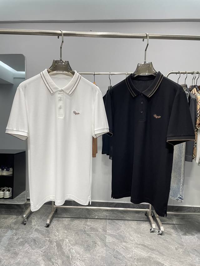 Kailai A26-Ez25Ss春夏网眼珠地棉布撞色翻领短Tee，男士经典小字母标识刺绣商务休闲短袖Polo衫！贸易公司渠道稀出，领先官网发售！Z家热门新品P