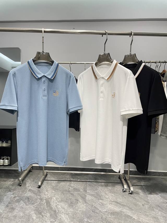 Kailai A26-Loe25Ss春夏新款网眼珠地棉布撞色翻领短Tee，男士经典拼色4G标识刺绣商务休闲短袖Polo衫！贸易公司渠道稀出，领先官网发售！Lw新