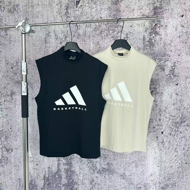 Ootd #2035 挂拍 Adidas阿迪Basketball 24Fw联名Os极简高级复古蛋糕领无袖背心 正确版本高领螺纹 男女同款！ 面料采用260克双纱