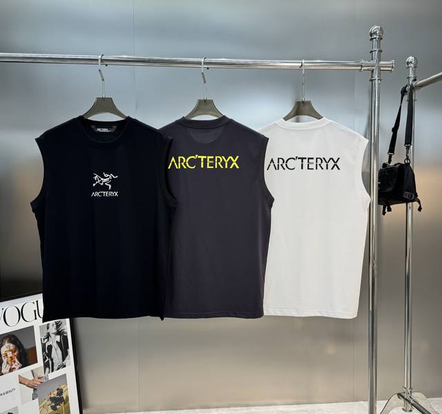 Arc'tery*始祖-鸟25S新款冰棉背心此款短Tee甄选 G冰棉面料，触感软糯冰爽.贴身穿着极致舒适亲肤！高温烫画工艺.双面印花.胸口.领标原版定制.颜色：