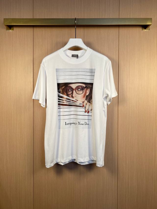 25Ss新款 迪奥Cd百叶窗印花短袖T恤 Xs-L