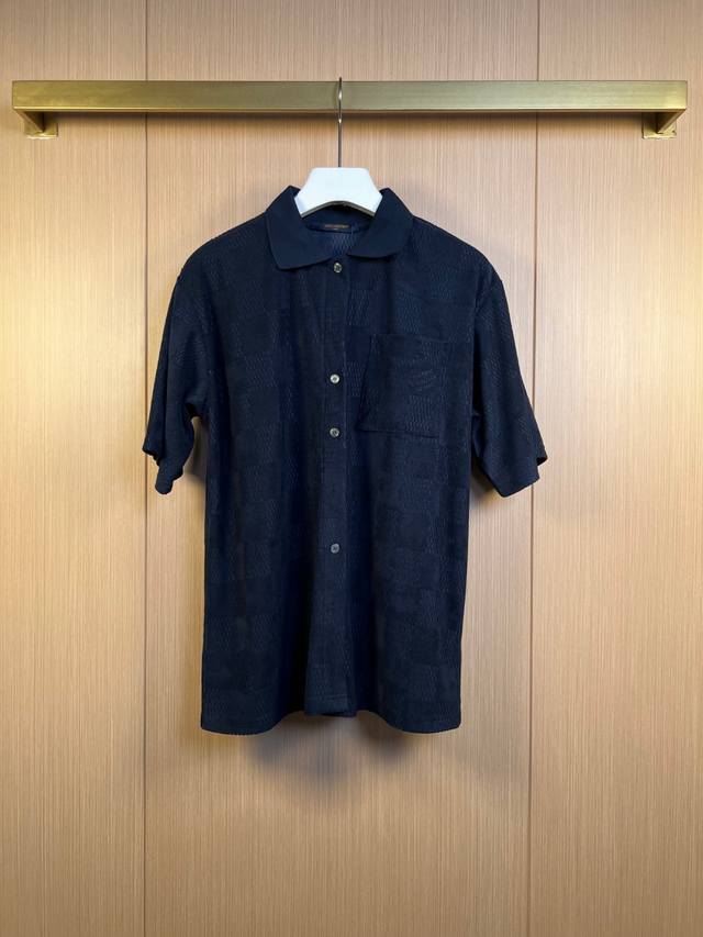 Lv 新款针织格纹提花刺绣字母Polo衫 针织衫 S-Xl