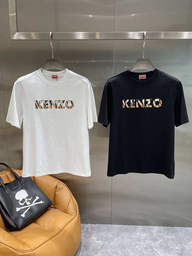 Kenzo家 Kenzo短袖 超有格调 独特纹理的字母印花，低调中藏着高级感，简约版型适配时尚感直接拉满，M-3Xl 隔天