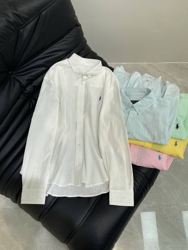Ralph Laure*拉夫25新款Polo小马刺绣马卡龙色系衬衫。作为衣橱中Bi不可少的四季单品！定制面料吸湿透气强，可谓是行走的空调胸前小马刺绣标点缀，直身