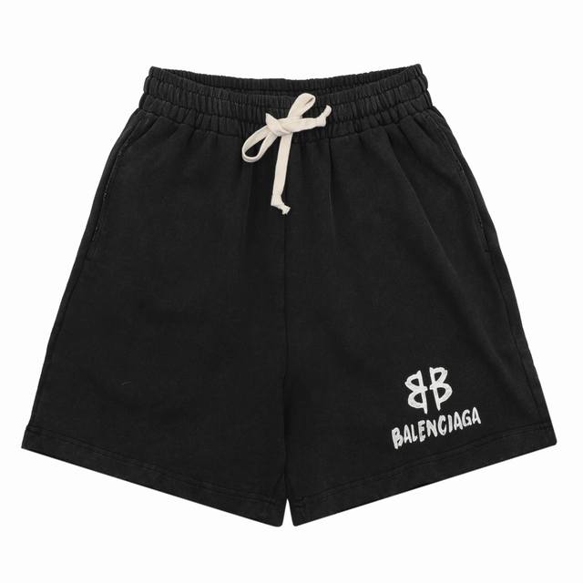 Balenciaga 巴黎世家 手绘字母印花短裤 Size:S-L