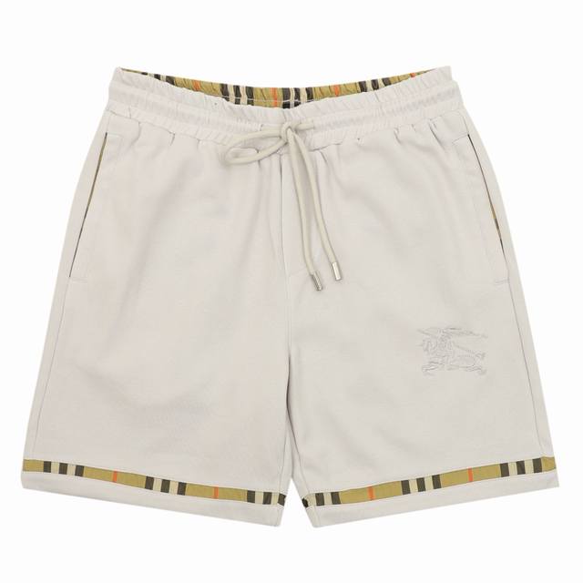 Burberry 巴宝莉 拼接格纹战马刺绣短裤 Size：Xs-L