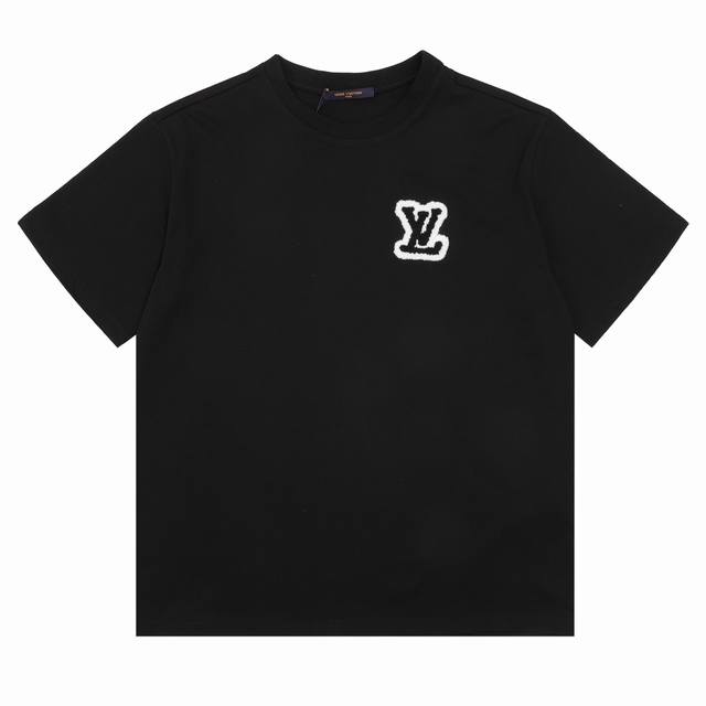 Louisvuitton 路易威登 胸前老花Logo植绒刺绣短袖T恤 Size：S-L