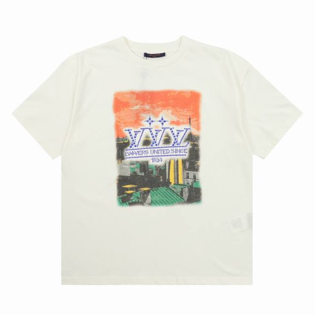 Louis Vuitton 路易威登 屋顶晚霞烫钻短袖 尺码：Xs-L