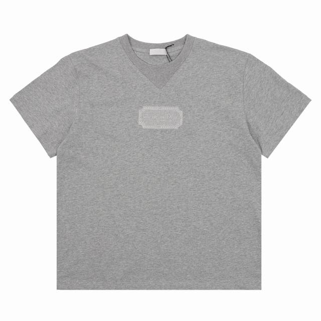 Dior 迪奥 经典方形刺绣圆领短袖 尺码：Xs-L