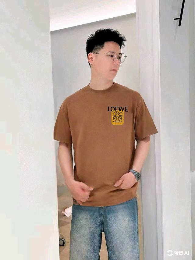 Lo*We 罗意*威 25Ss 大师亲手设计潮牌新品印花圆领短袖T恤 春夏最新砖同步 Os落肩版型 300克重全棉 时尚又个性 超级百搭好看的一款 男女都非常合