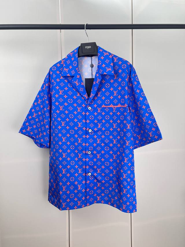 Lv路易满印老花短袖衬衫 S M L Xl
