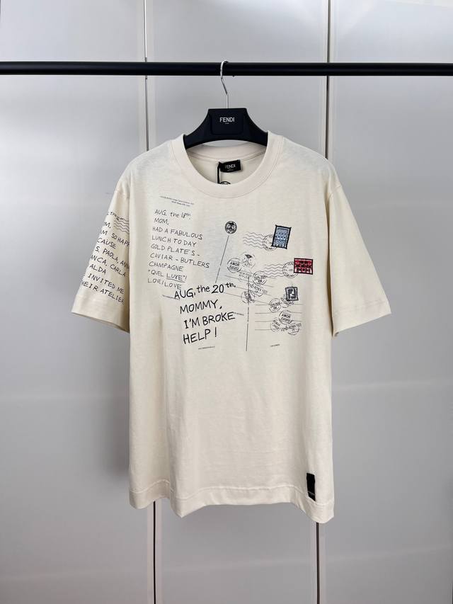 Fendi芬迪邮票印花短袖 Xs S M L