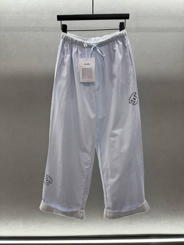 2680 Spring And Summer ！小香中古条纹长裤， 小清新