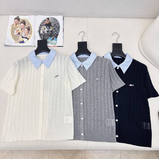 Tb 25Ss 春夏最新款清新减龄风假两件针织短袖简约有层次 ～～不挑场合完全靠穿搭成就自我风格的单品！最爱针织款夏天穿清爽透气的同时也不必担心全棉会有的褶皱感