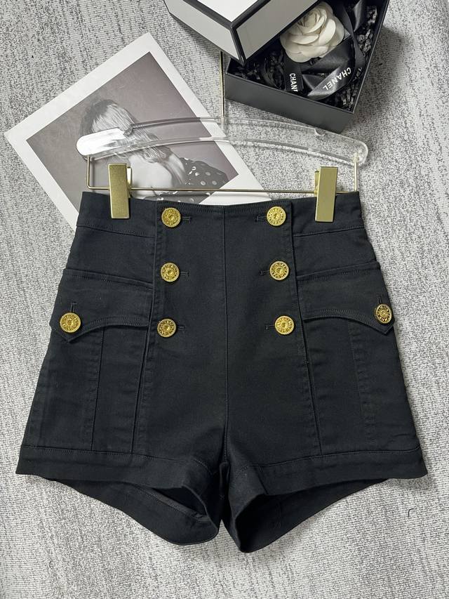 2025新款 B家金扣牛仔短裤 Size: S- L