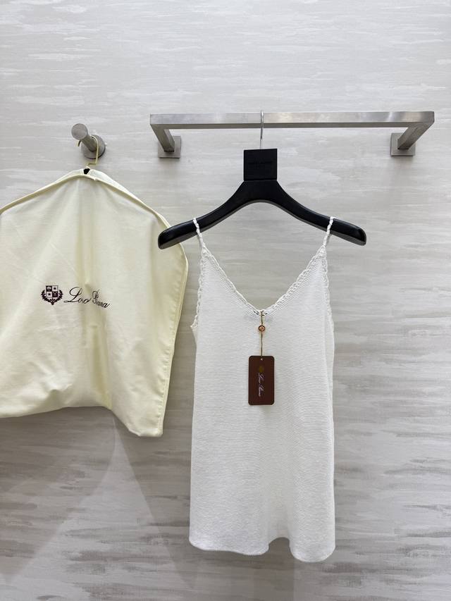 Loro Pian2新款 原版开发 纯手工花边吊带 高品质定制 现货首发Size：S M L
