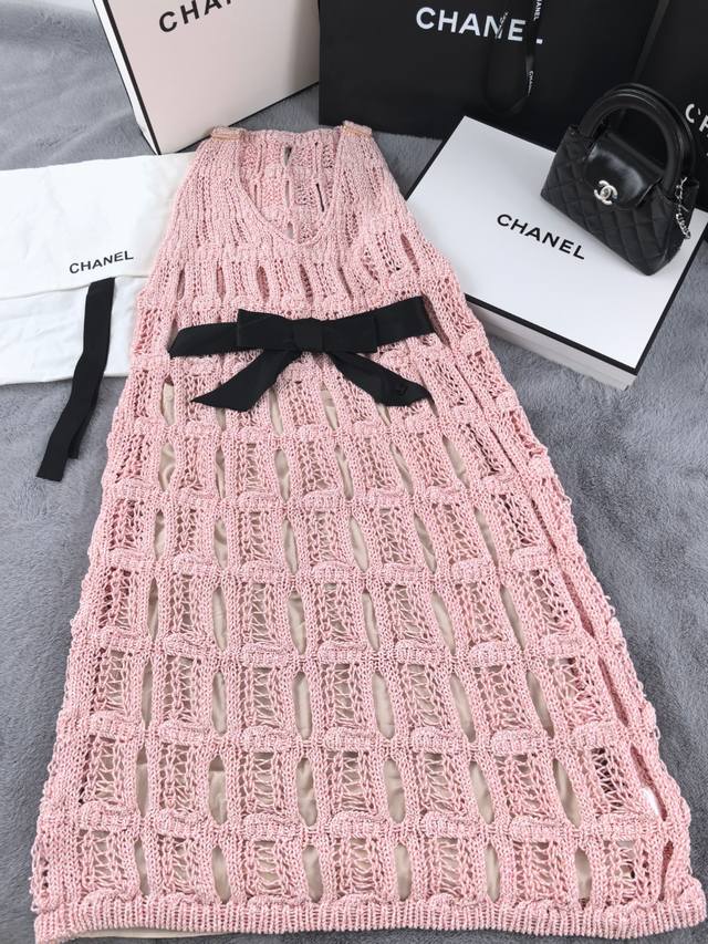 小香镂空蝴蝶结腰带背心裙 Yb1:1 三码现货