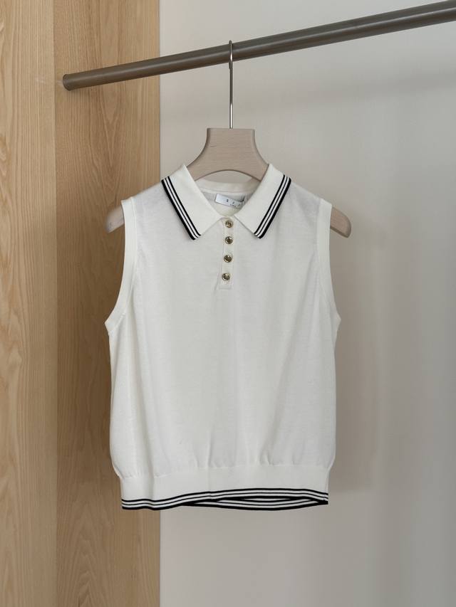 Ys ｜New Summer Collection 柔软透气 细腻舒适 上身很好看的无袖Polo Sml