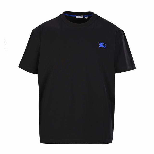 高版本 Burberry巴宝莉Bbr 蓝骑士绣徽章短袖T恤 原版4000购入，原版订织定染原版订织定染 G ，含量80%棉,20%丝光布料。进口田岛机绣花，品质