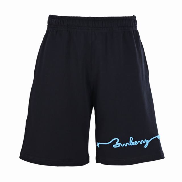 高版本 Burberry巴宝莉Bbr 绳字绣花短裤 原版6700购入，面料采用420G全棉鱼鳞毛圈面料制成，灰白色布料，订染，定制绣花粗绳。粗绳1000码起订量