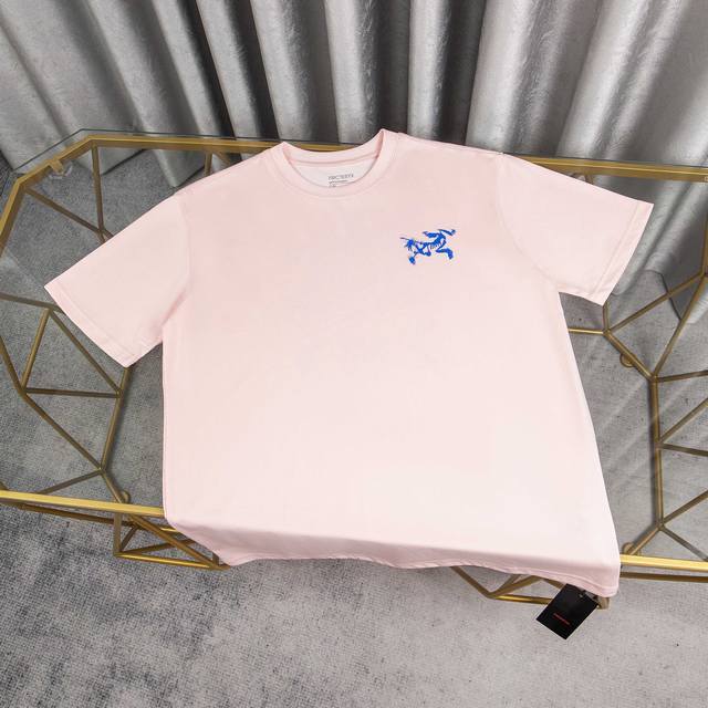 Ayc Teryx 始祖鸟] 2025Fw短袖T恤 小鸟字母Logo高级印花 高端32S双纱280克面料 重磅面料 定制拉架罗纹同缸同染 三标齐全 男女同款 颜
