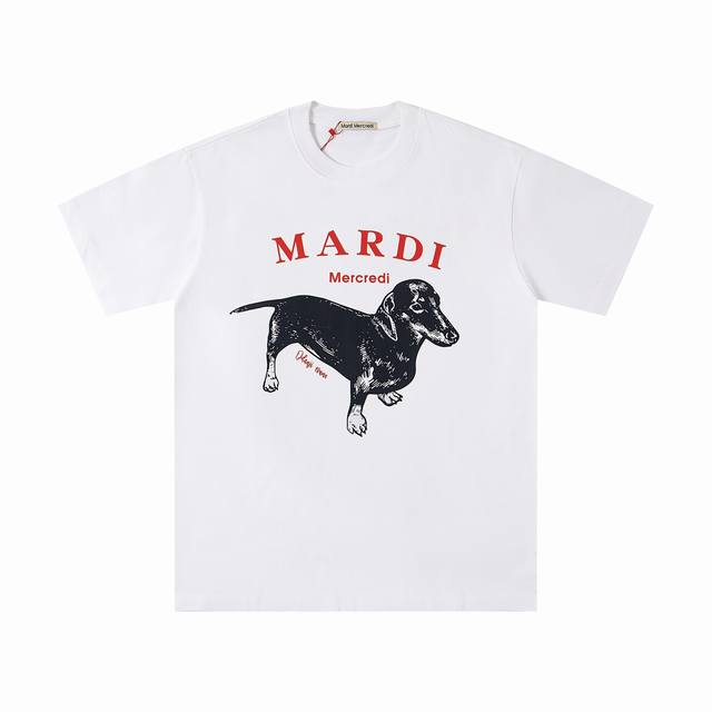 顶级品质 常年补货不下架 Mardi Mercredi 玛尔蒂经典腊肠狗系列圆领短袖Ss25T恤 Mardi Mercredi 玛尔蒂经典腊肠狗系列短袖金高银尹