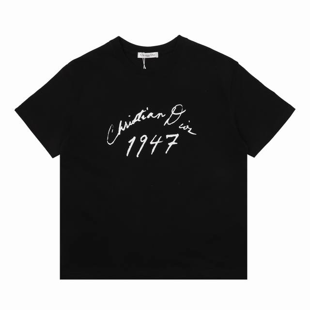 Dior 迪奥 47Logo标语印花情侣款短袖Tee Size：Xs-L