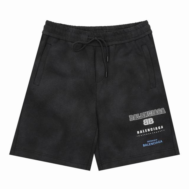 Balenciaga 巴黎世家 水洗徽标字母印花短裤 Size：Xs-L