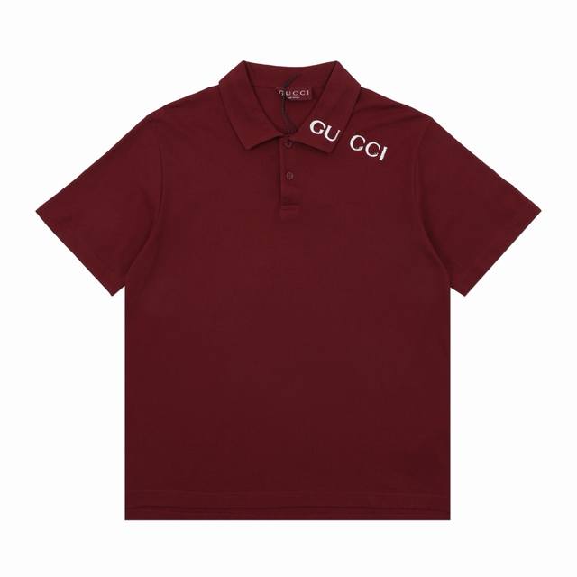 Gucci 古驰 领口标识字母印花翻领Polo短袖 Size：Xs-L