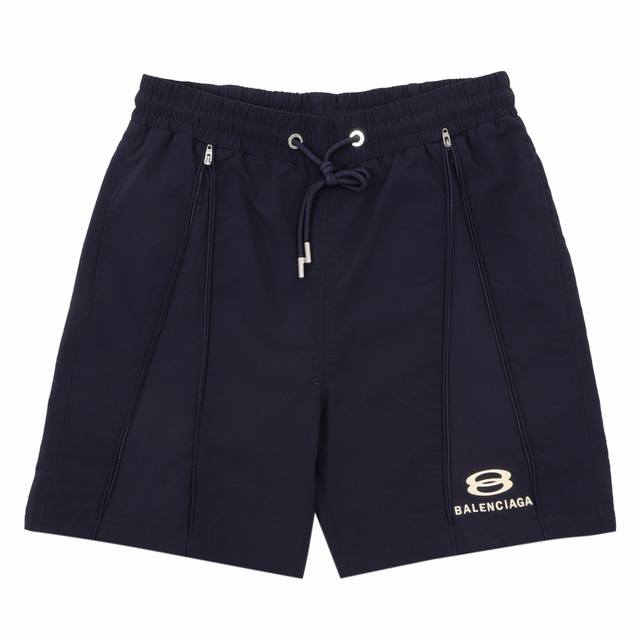 Balenciaga 巴黎世家 拉链字母刺绣短裤 Size：Xs-L