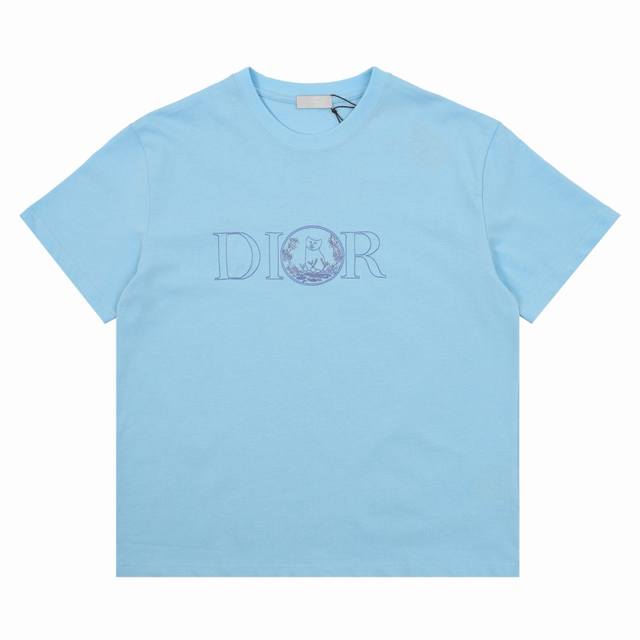 Dior 迪奥 小蓝猫刺绣短袖T恤 尺码：Xs-L