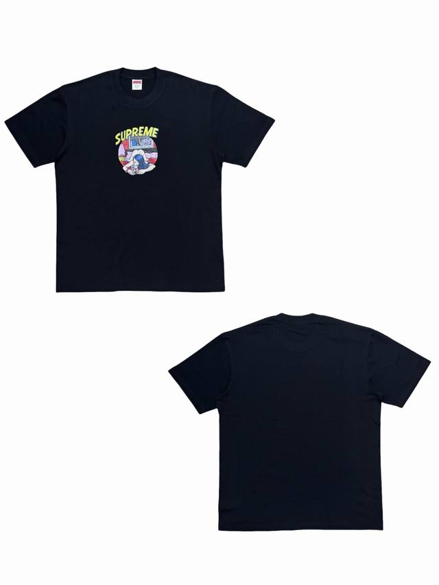 Su171# Supreme Ss25 Week1 Bedroom Tee 胸前圆形Logo图案短袖美式潮流T恤 男女同款 采用圆筒无缝工艺 原版工艺 衣服侧面