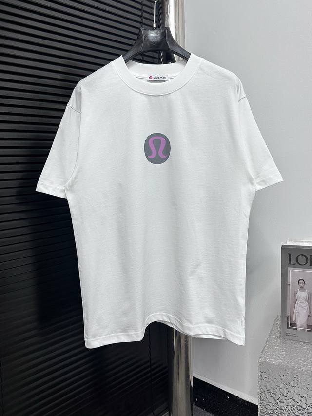 Lululemon Lulu 2025Ss新款字母印花短袖 大Logo字母Os廓形宽松版型重磅纯棉短袖 简单百搭 无论内搭外穿尽显运动气息 尺码：Xs-L