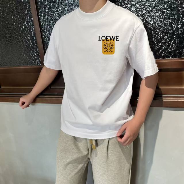 Lo*We 罗意*威 25Ss 大师亲手设计潮牌新品印花圆领短袖T恤 春夏最新砖柜同步 Os落肩版型 300克重全棉 时尚又个性 超级百搭好看的一款 男女都非常