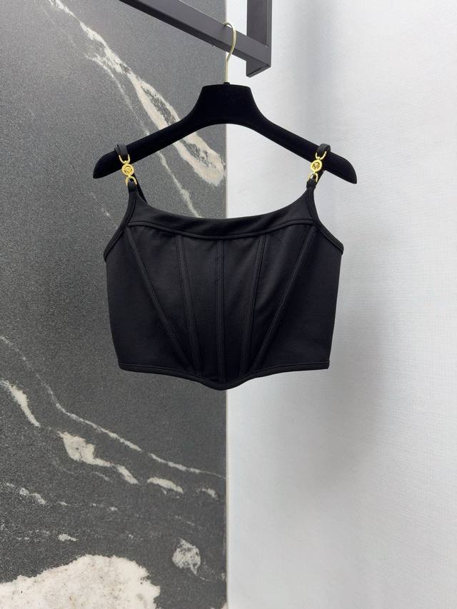 Ver 25Ss 春夏新品美杜莎V形罗纹胸衣吊带 立体包边鱼骨工艺 可调节金属扣吊带抹胸版型 面料有弹力 束腰修身设计自带小性感 超级显瘦 后拉链开合设计绝绝子