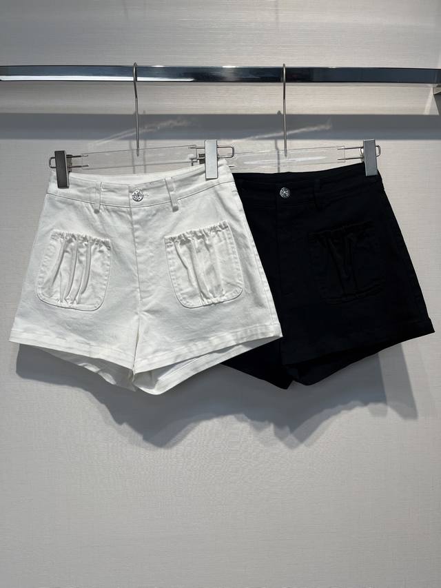 2025新款 银扣口袋牛仔短裤 时尚百搭 Size: S- L