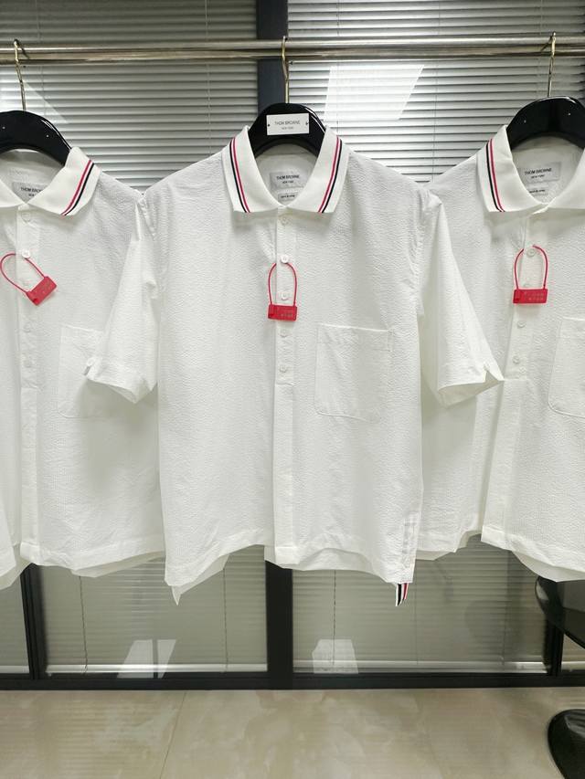 衬衫 泡泡纱短袖衬衫 Tb25Ss新款 日本定制泡泡纱面料 妥妥英伦风 可甜可盐的超级单品 叠穿 单穿 搭配短裤都是绝绝子 Size：1 2 3 4