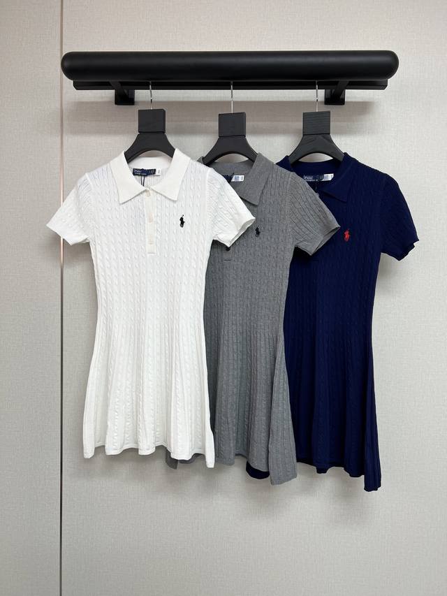 高品质拉夫2025夏季系列超好看的翻领拉夫 气质优雅的学院风Polo领搭配小A摆裙子 经典又减龄 放在衣柜里都不会过时的单品 百搭灰白蓝3色入 Sml