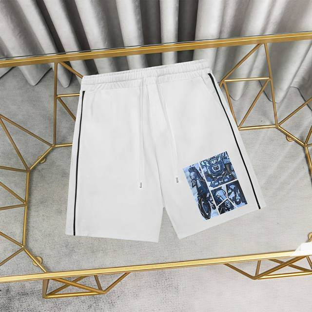 Hermes 爱马仕印花纯棉卫裤短裤 1:1对版面料380克毛圈高克重百分百纯棉 提前做过预缩水1×1双纱洗一辈子都不会变形的 男女同款 官网细节 字母Logo