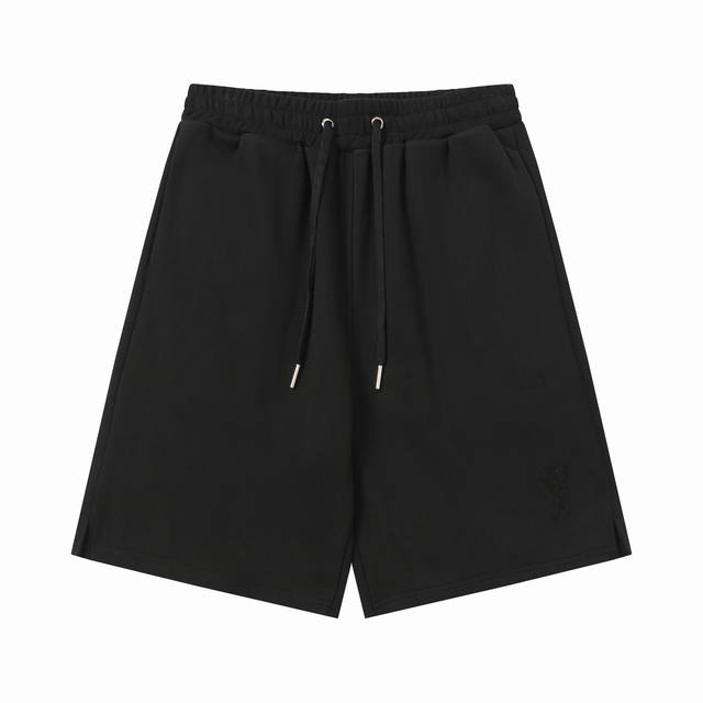 款号：526 Ami春夏短裤系列~ 重磅厚实高克重 纯棉380克重毛圈 细节到位 质量过关 支持对比 S-Xl 四个码数 颜色：黑黑