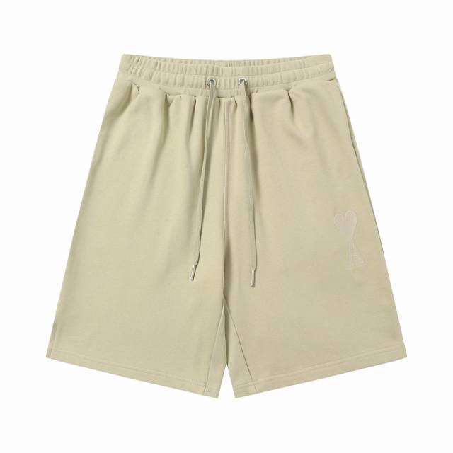 款号：522 Ami春夏短裤系列~ 重磅厚实高克重 纯棉380克重毛圈 细节到位 质量过关 支持对比 S-Xl 四个码数 颜色：卡其色