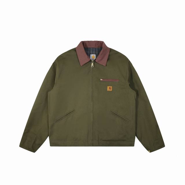 美式Carhartt-卡哈特J97水洗做旧重工底特律夹克 古着工装帆布外套 多口袋 拉链翻领工装 平台可上爆款 日销售200 有着130年历史的美国品牌 卡哈特