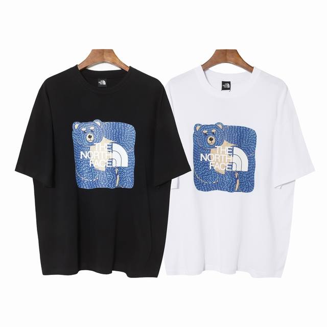228#The North Face北面高品质短袖，260克双纱面料，现货可报，宽松版型，最大穿到220斤都行，码数Mlxlxxl，颜色：黑色，白色